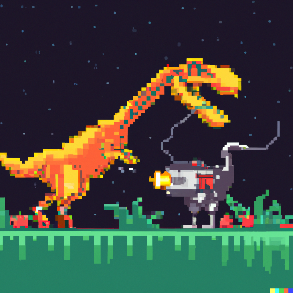 pixel art dinosaurier